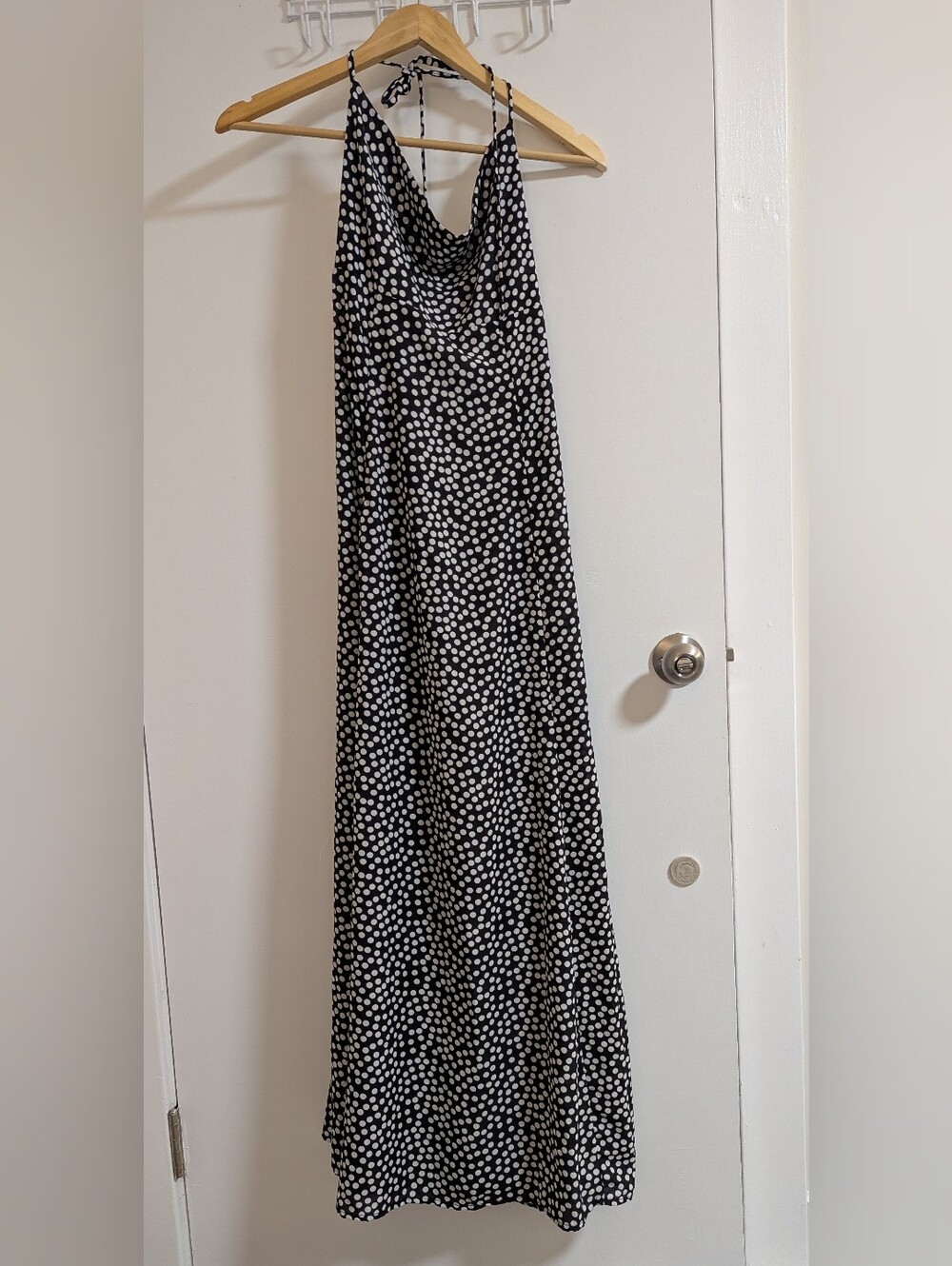 RESA Black and White Polka Dot Maxi Skirt